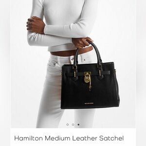 Michael Kors Hamilton Leather Satchel 🖤✨ M
